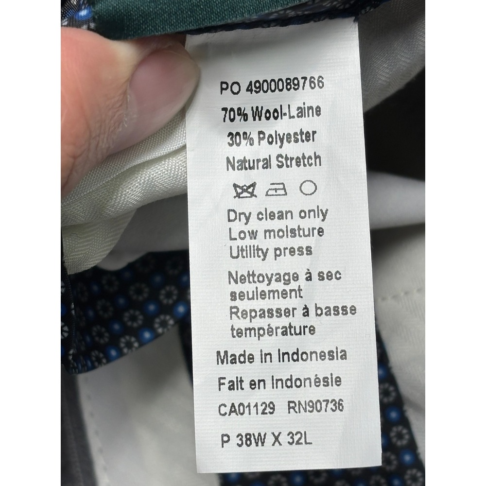 Lauren Ralph Lauren Mens Gray Pinstripe Wool Blend Dress Pants 38W x 32L - Picture 4 of 10